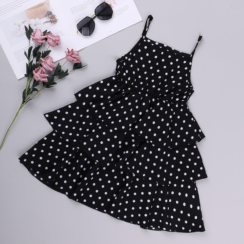 Girls' Denim Suspenders Dress Set