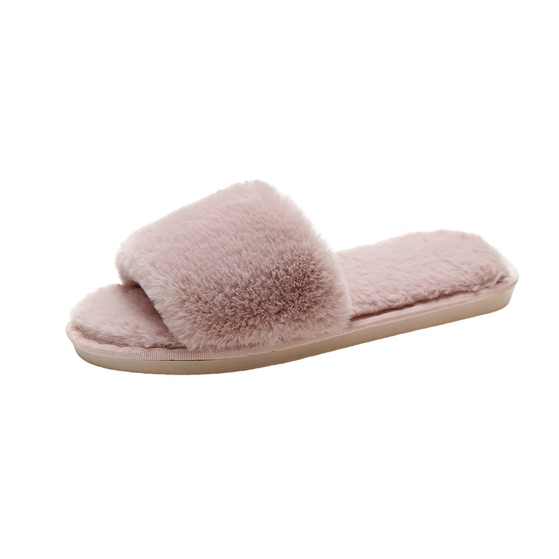 Fashion warm floor cotton slippers women