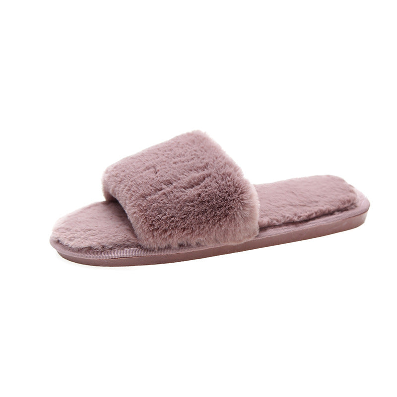 Fashion warm floor cotton slippers women