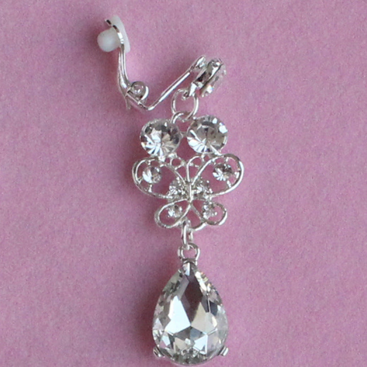Bridal jewelry three-piece set handmade crown pearl necklace earrings and hair band