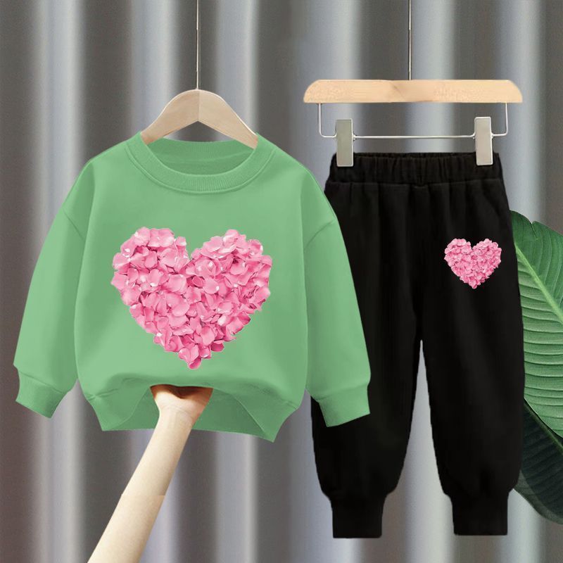 Cute Cartoon Girls' Two-Piece Set
