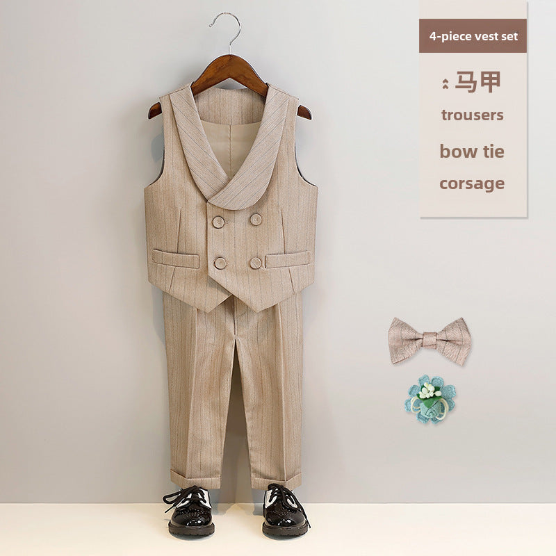 Junior Gentleman's Suspenders & Vest Set