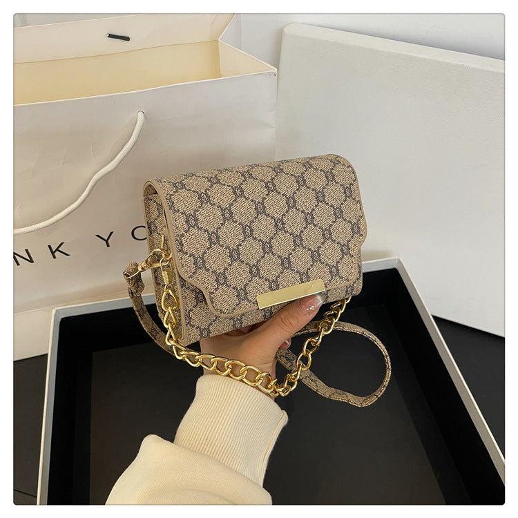 Printed Retro Flower Single Shoulder Crossbody Bag