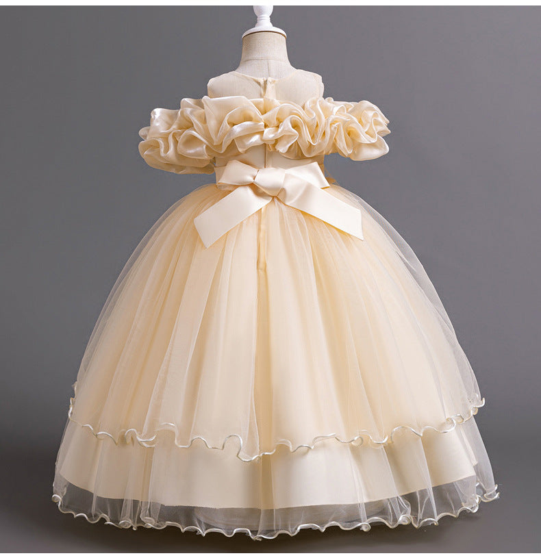 Elegant Ruffle Tulle Princess Gown