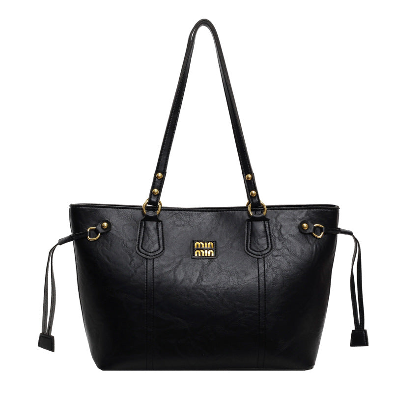 Minimalist Leather Commuter Tote Bag