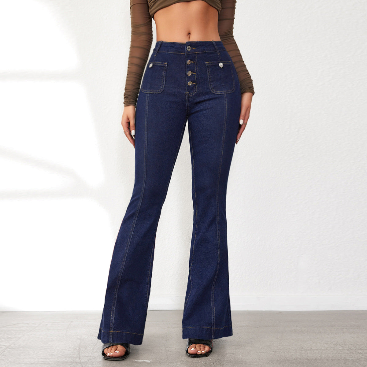 New Breasted Slim Bootcut Pant