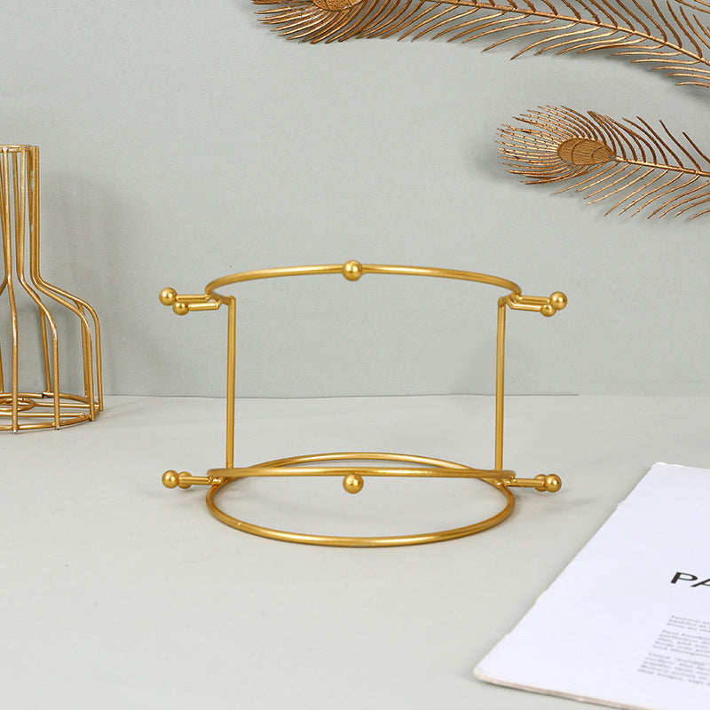 Bridal crown display shelf, hair ornament shelf, gold