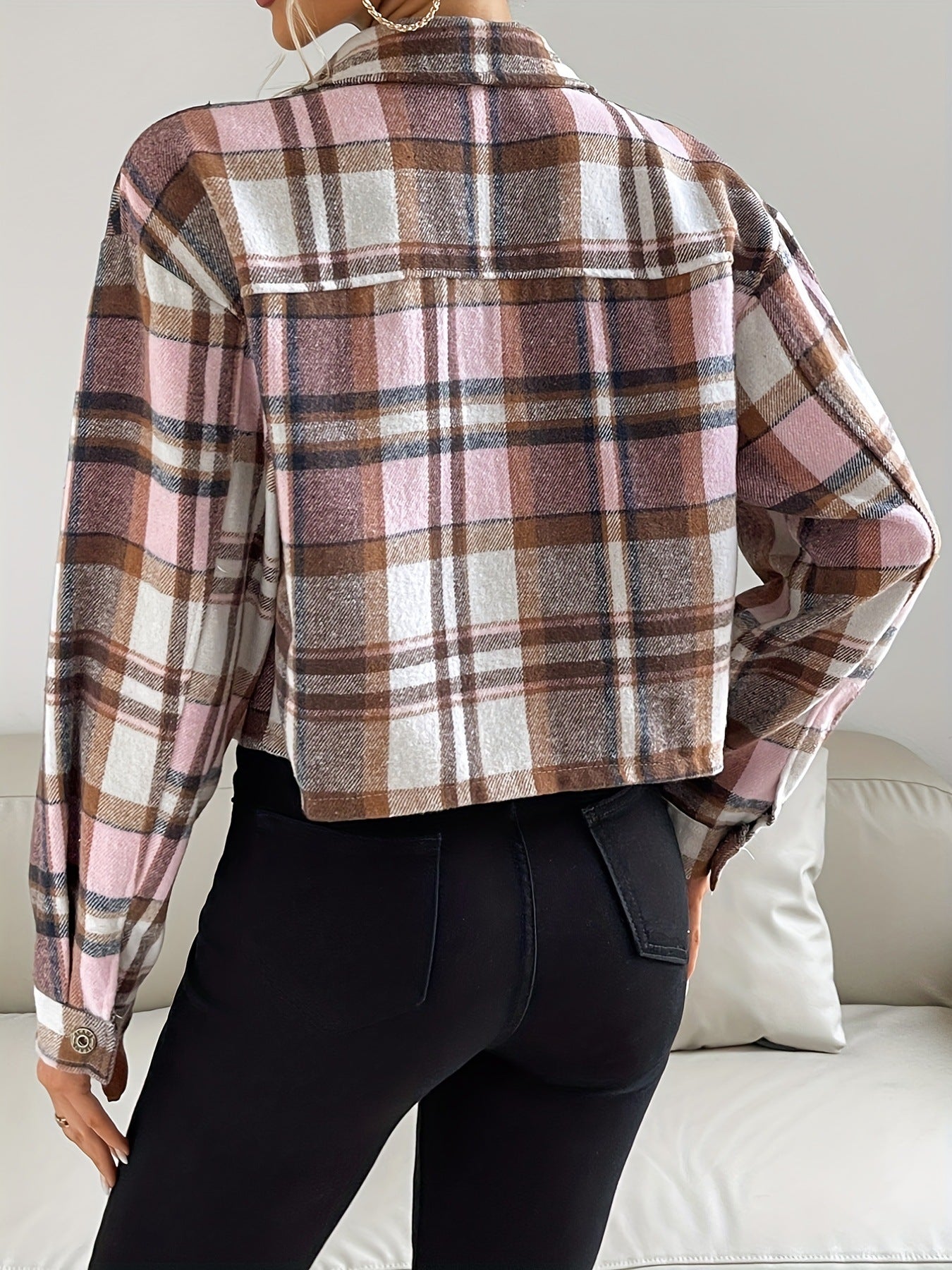 Stylish Casual Plaid Jacket