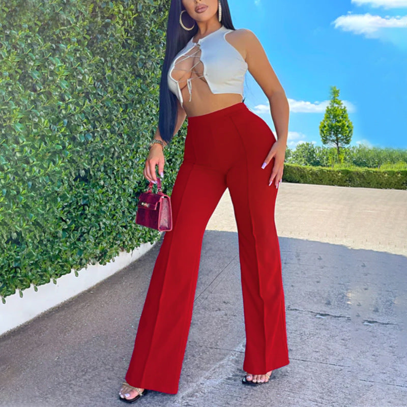 Spring and autumn wide-leg pants