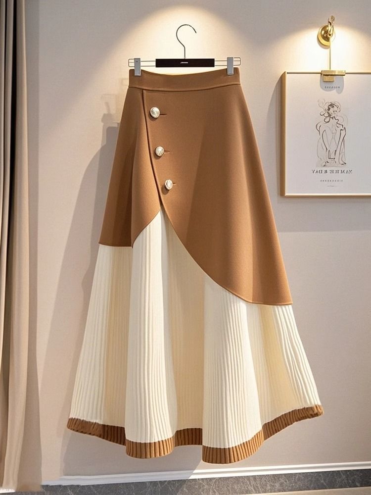 Winter Knitted A-Line Skirt