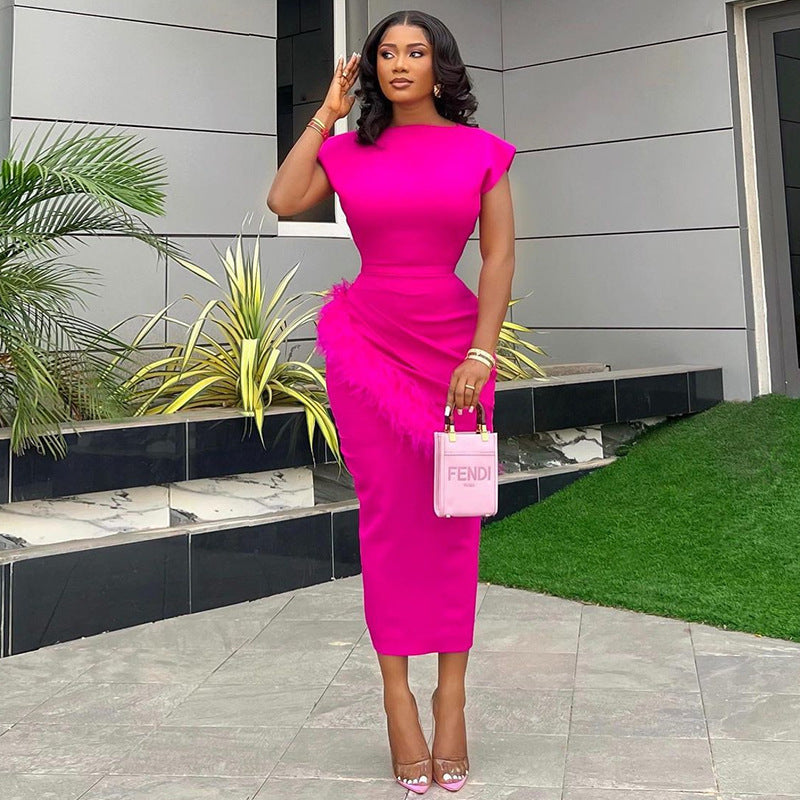 All-Season African Fashion Womens Midi Dress