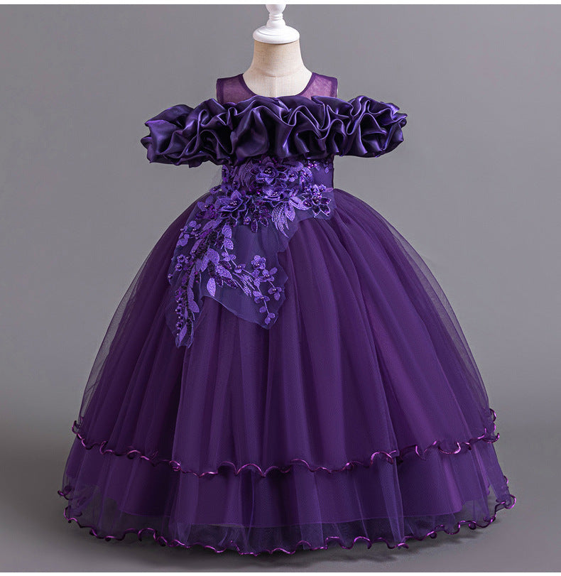Elegant Ruffle Tulle Princess Gown