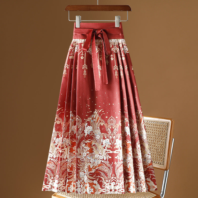 Moonlight Pleated Hanfu Skirt