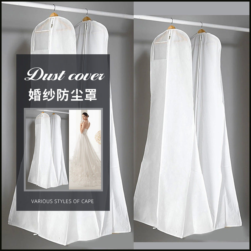 Wedding dress enlarged and lengthened trailing tail dust cover
