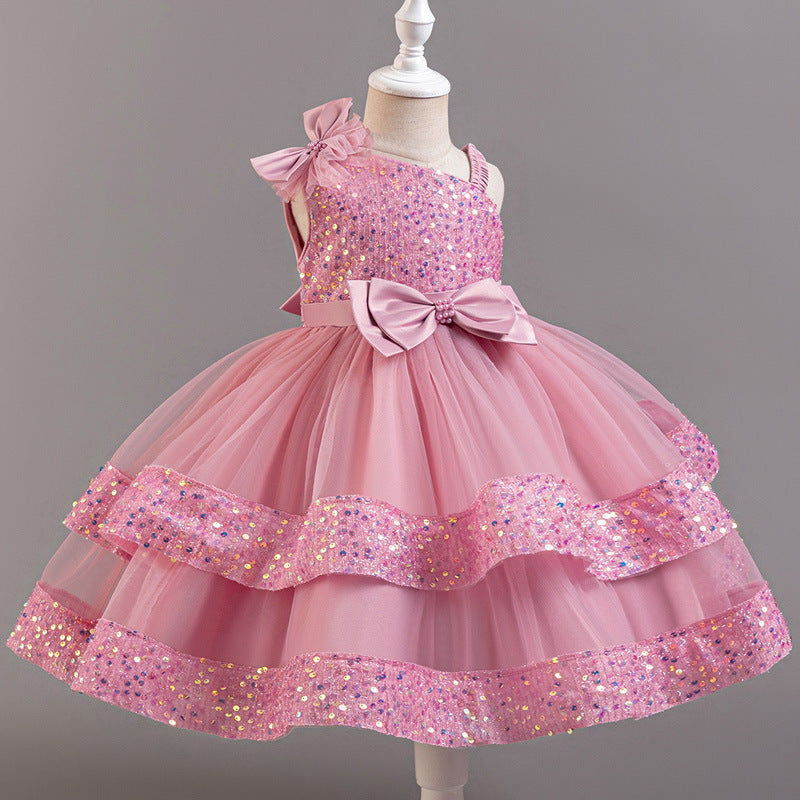 Sparkling Tiered Mesh Party Dress