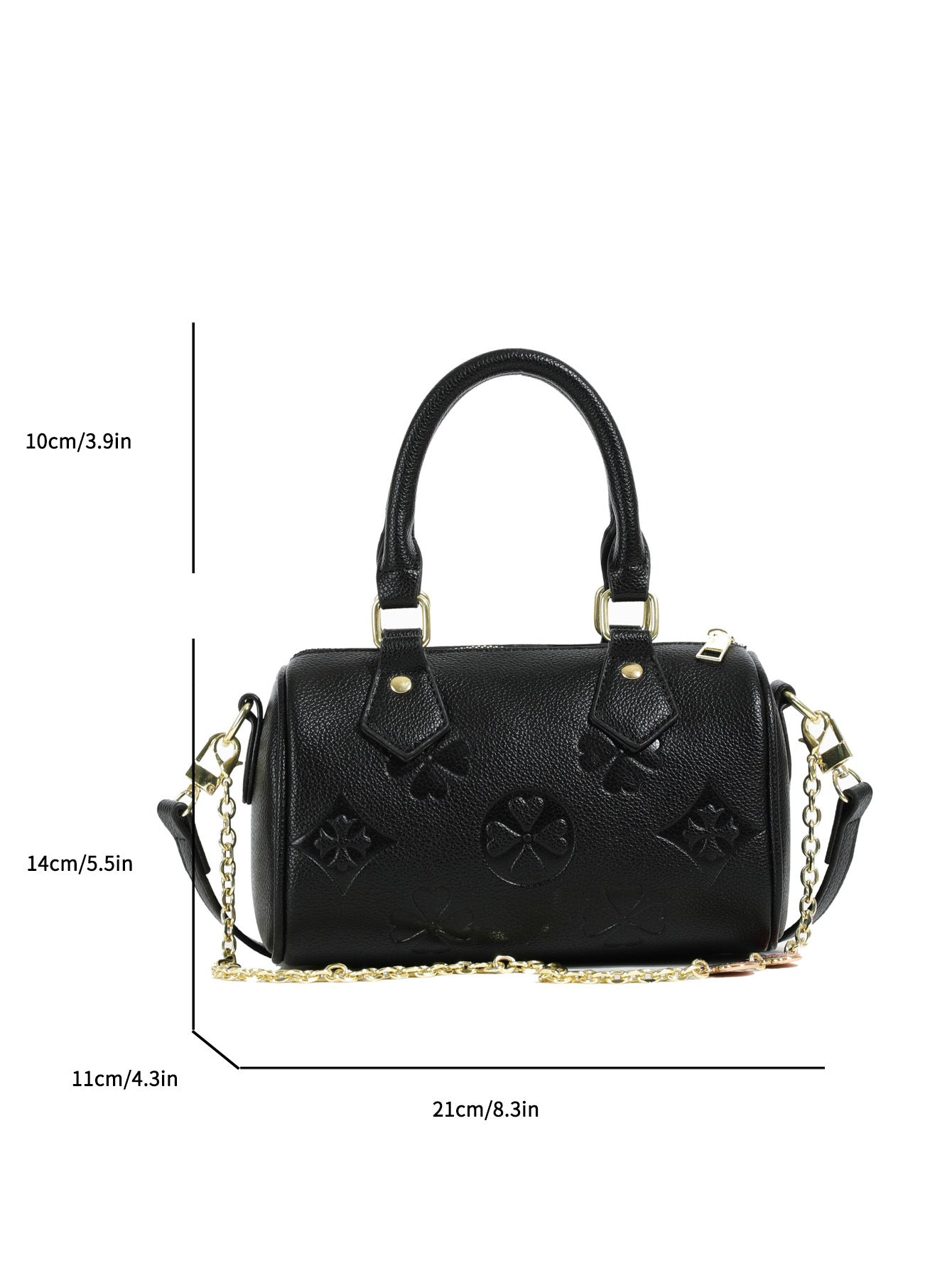 Denim Chain-Strap Pillow Bag