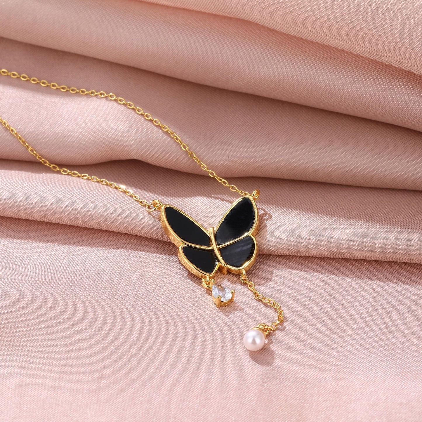 New Butterfly Titanium Steel Necklace