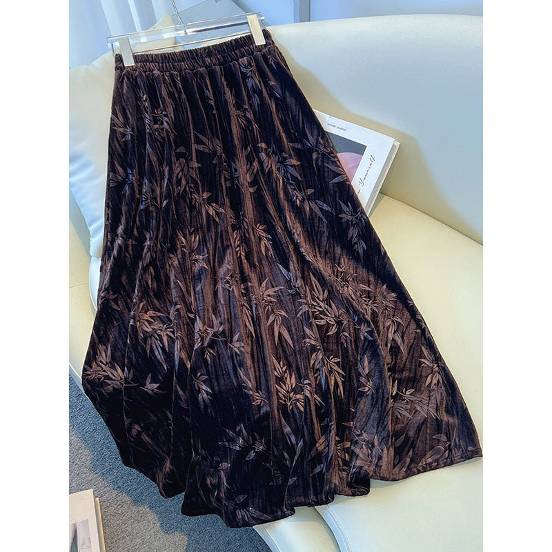 Classic Velvet Midi Skirt