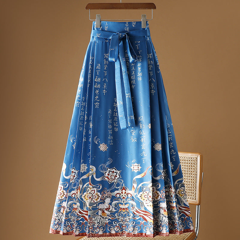 Moonlight Pleated Hanfu Skirt
