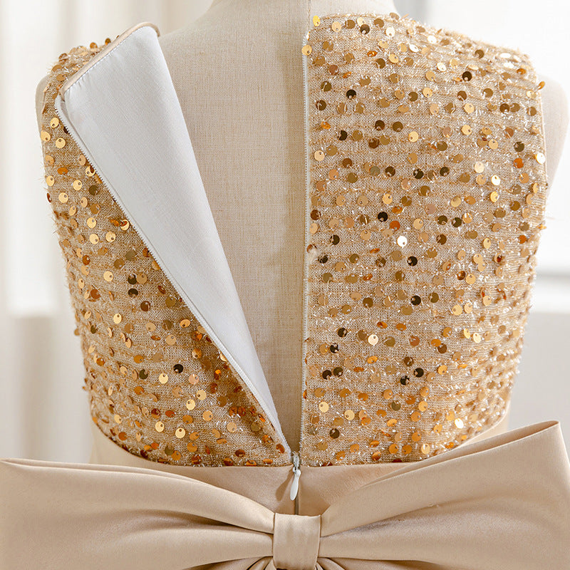 Sparkling Champagne Sleeveless Ball Gown