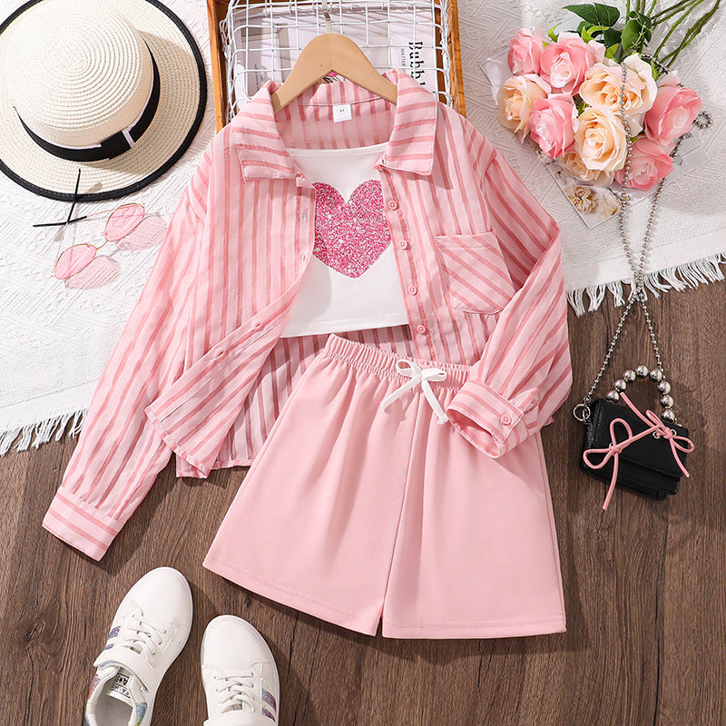 Adorable Girls' Summer Suit Set