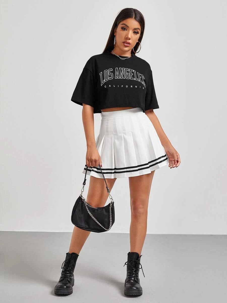 Letter short-sleeved T-shirt