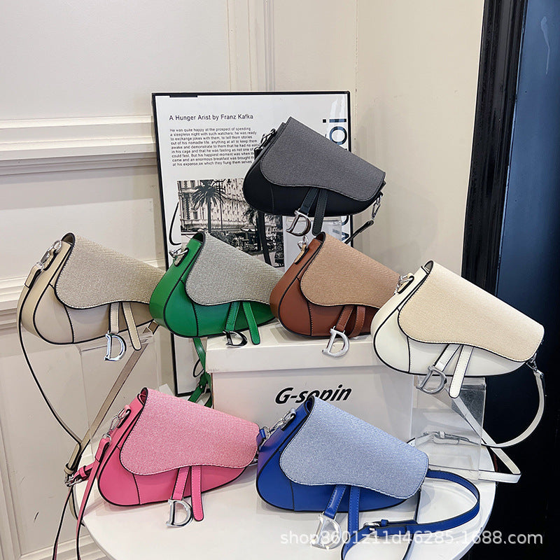 Designer-Inspired Saddle Shoulder Bag