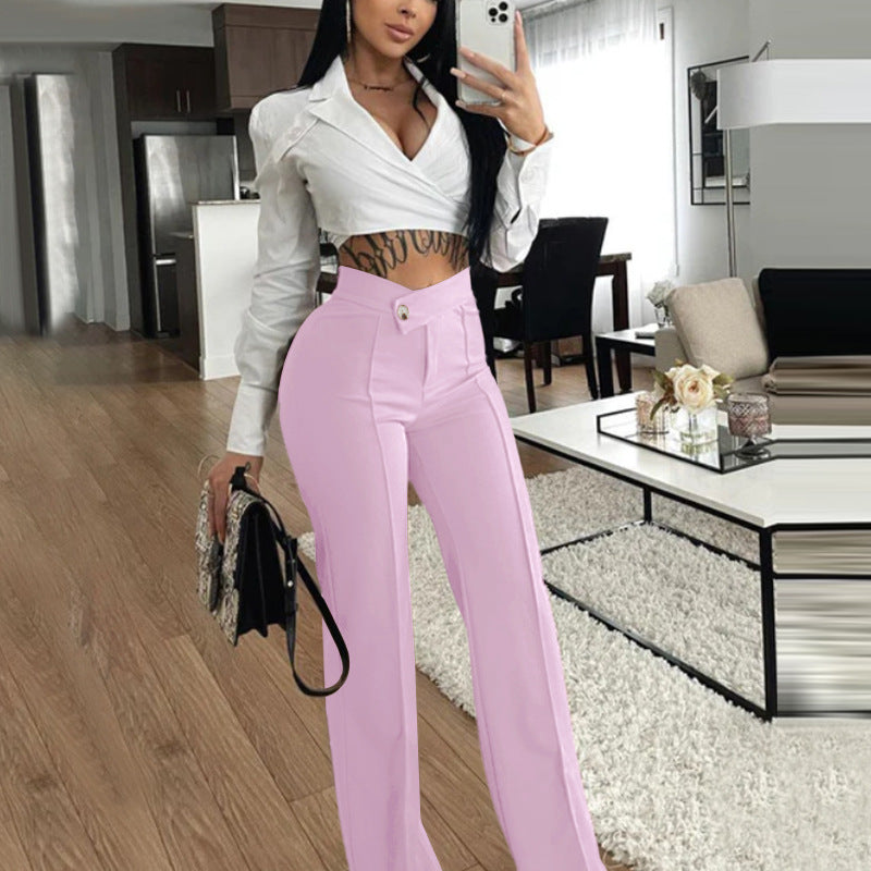 Temperament commuter trousers all-match fashion wide-leg pants