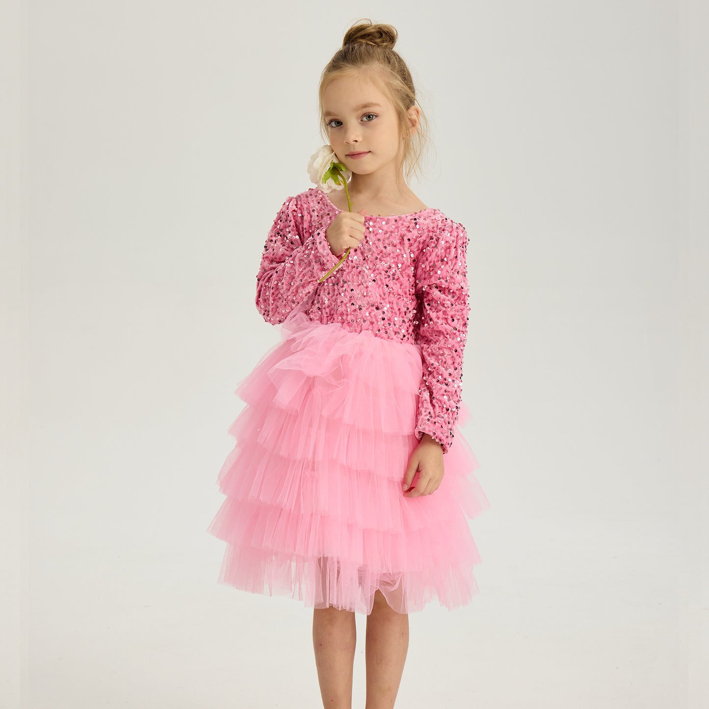 Elegant Tiered Sequin Dress
