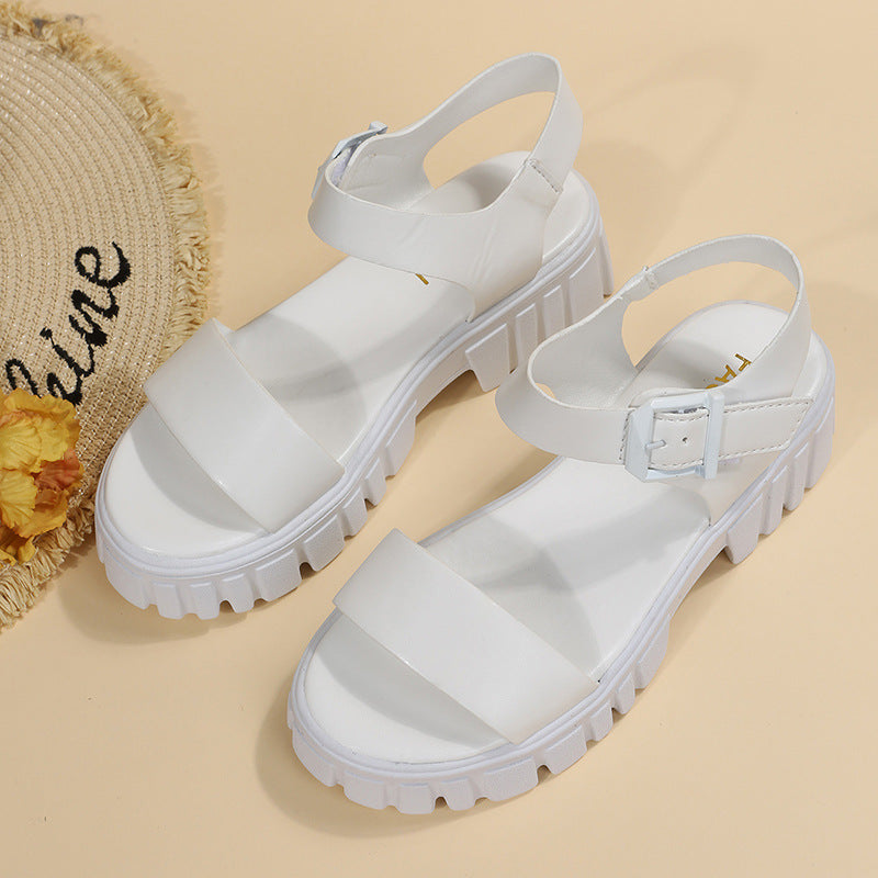 Solid color plus size women's shoes