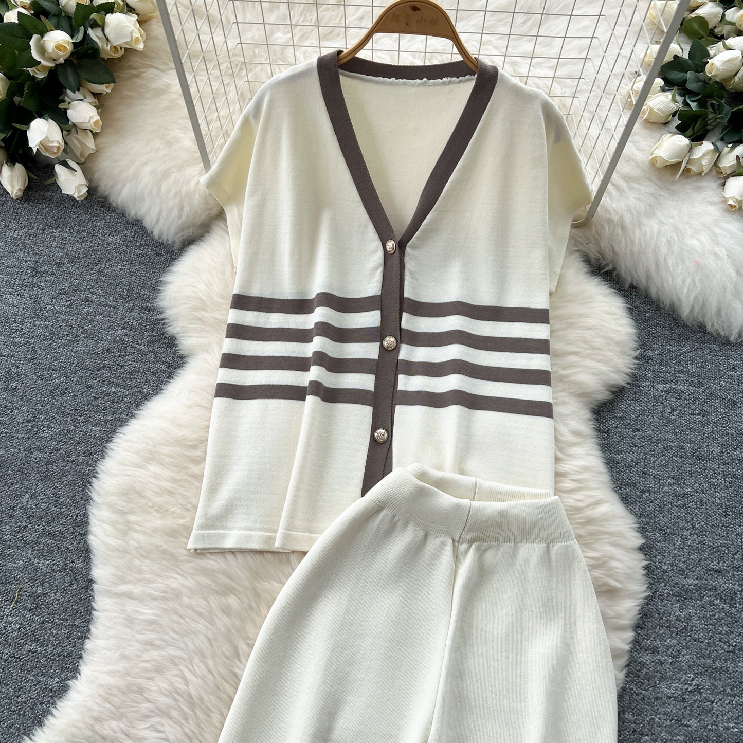 Loose Fit Knit Two-Piece Set