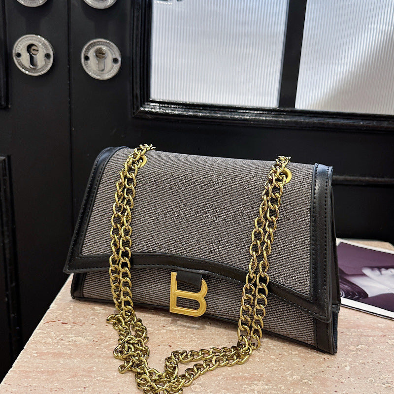 Designer Hourglass Shoulder Bag