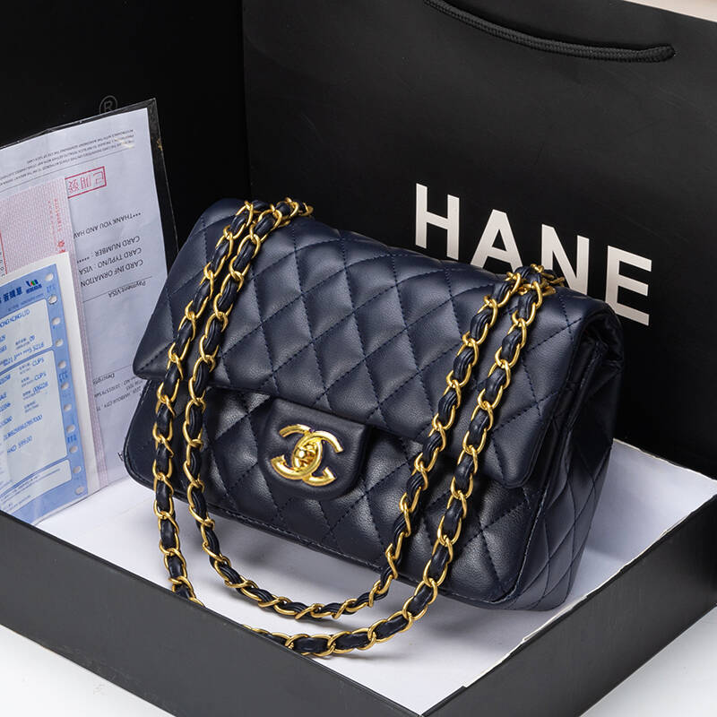 Trendy Small Square Chain Shoulder Bag Classic Diamond Check Crossbody