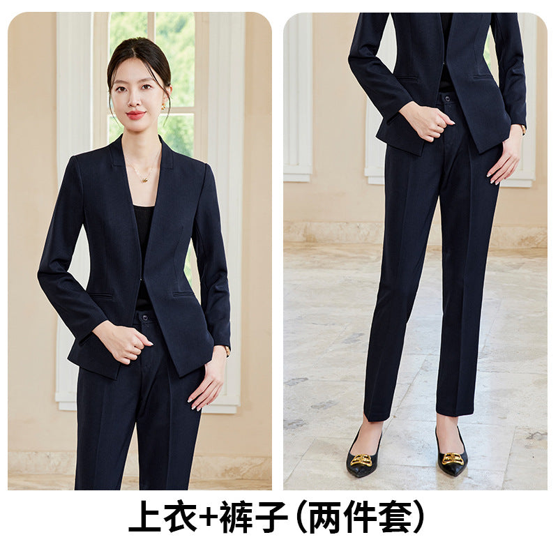 Women's Professional V-Neck Suit Set