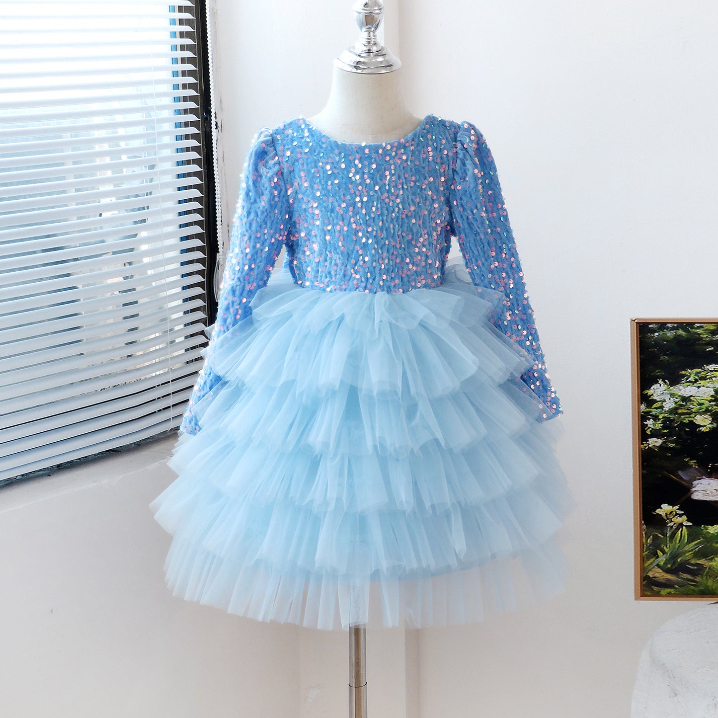 Elegant Tiered Sequin Dress