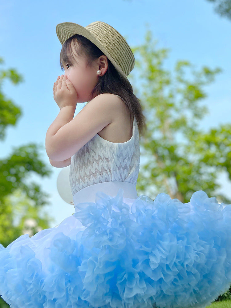 Girls' Korean Style Sling & Skirt