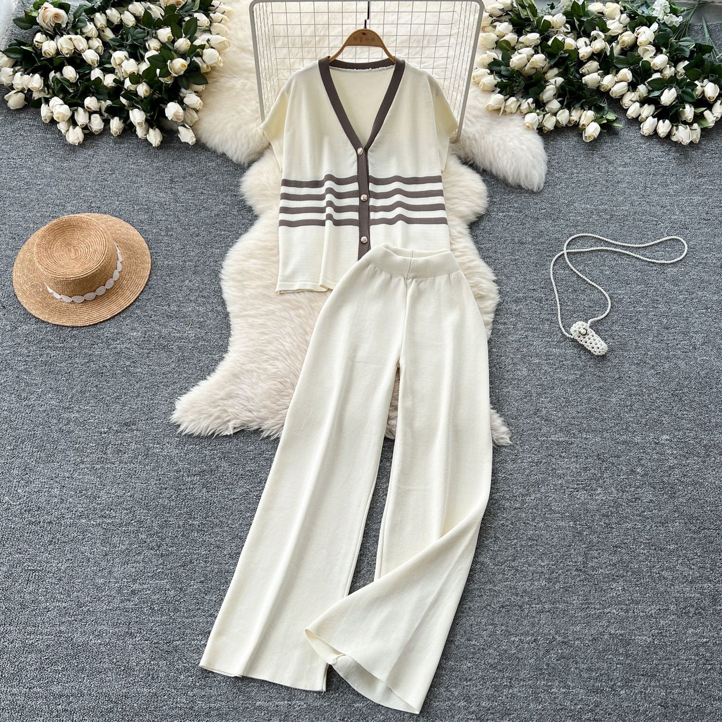 Loose Fit Knit Two-Piece Set