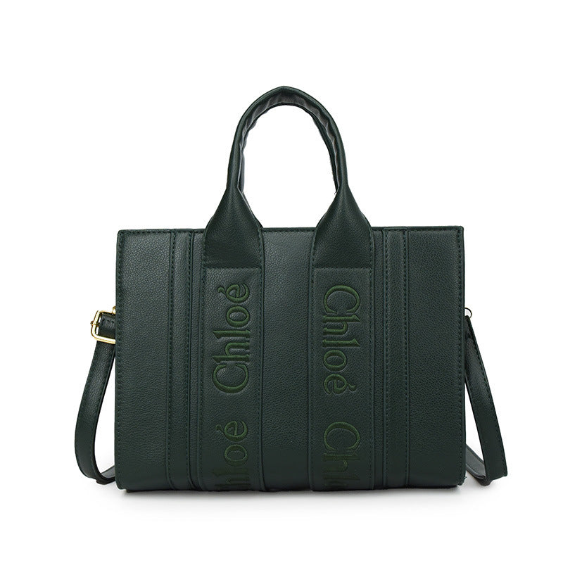 Korean Embroidery Letter Tote Bag