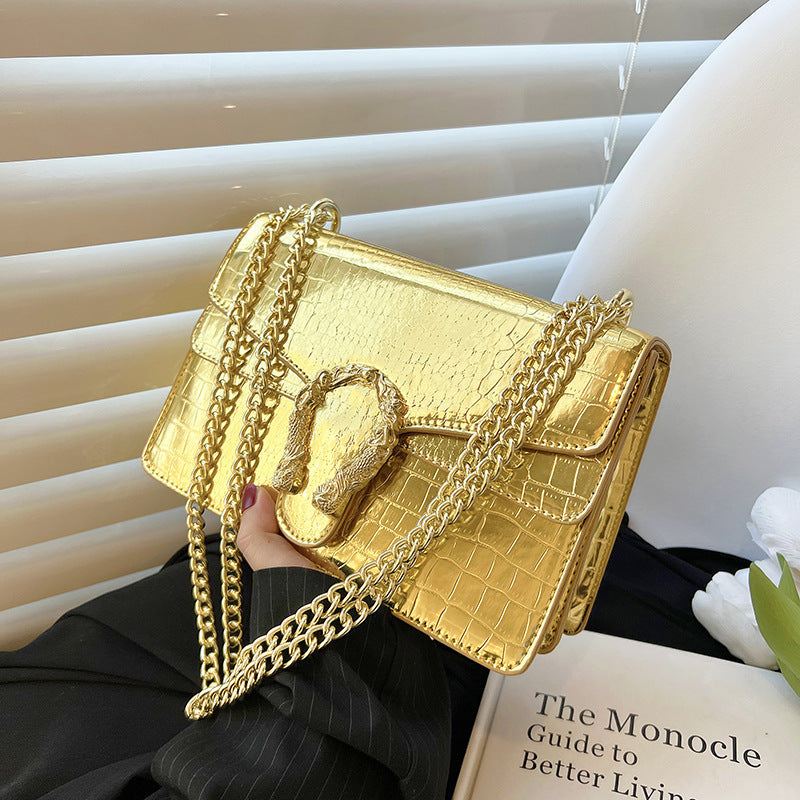 Luxe Retro Chain Shoulder Bag