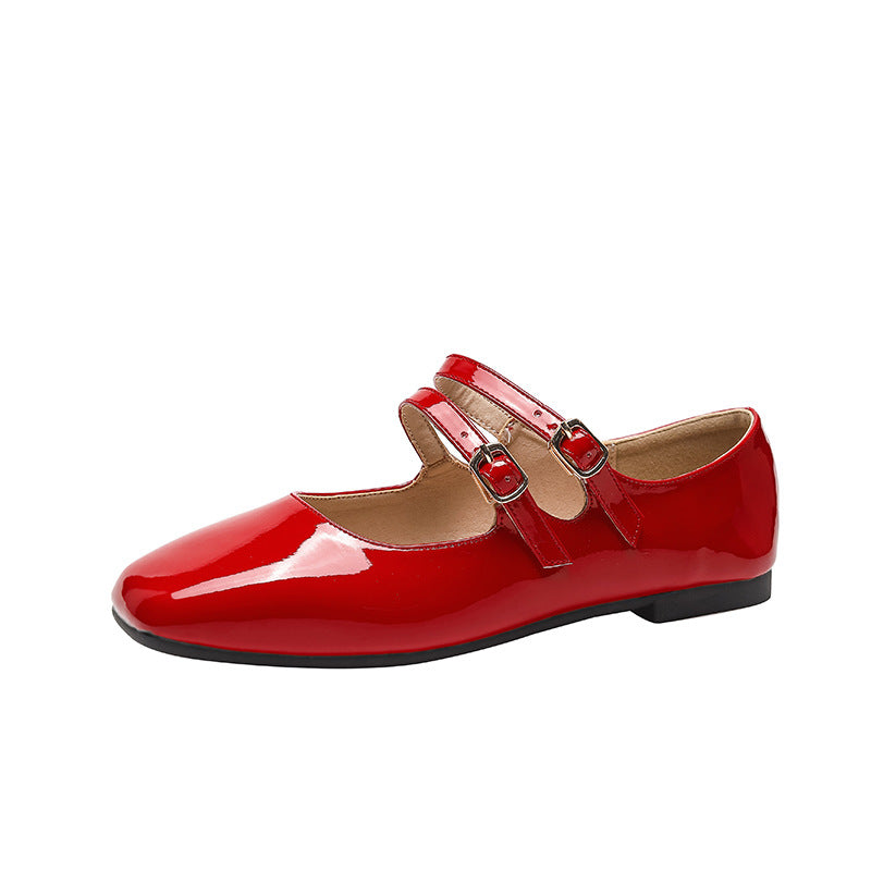 Vintage Red Patent Mary Jane Flats