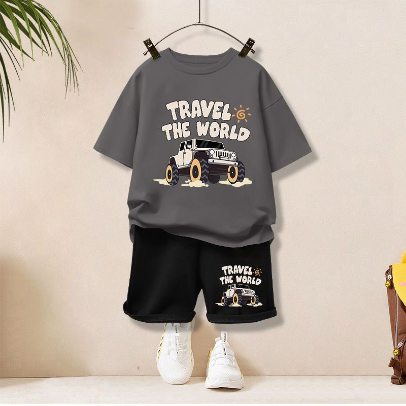 Trendy Boys Short-Sleeve Sets for Kids