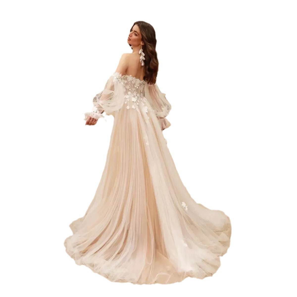 Light, slim temperament main wedding dress