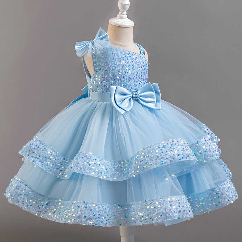 Sparkling Tiered Mesh Party Dress