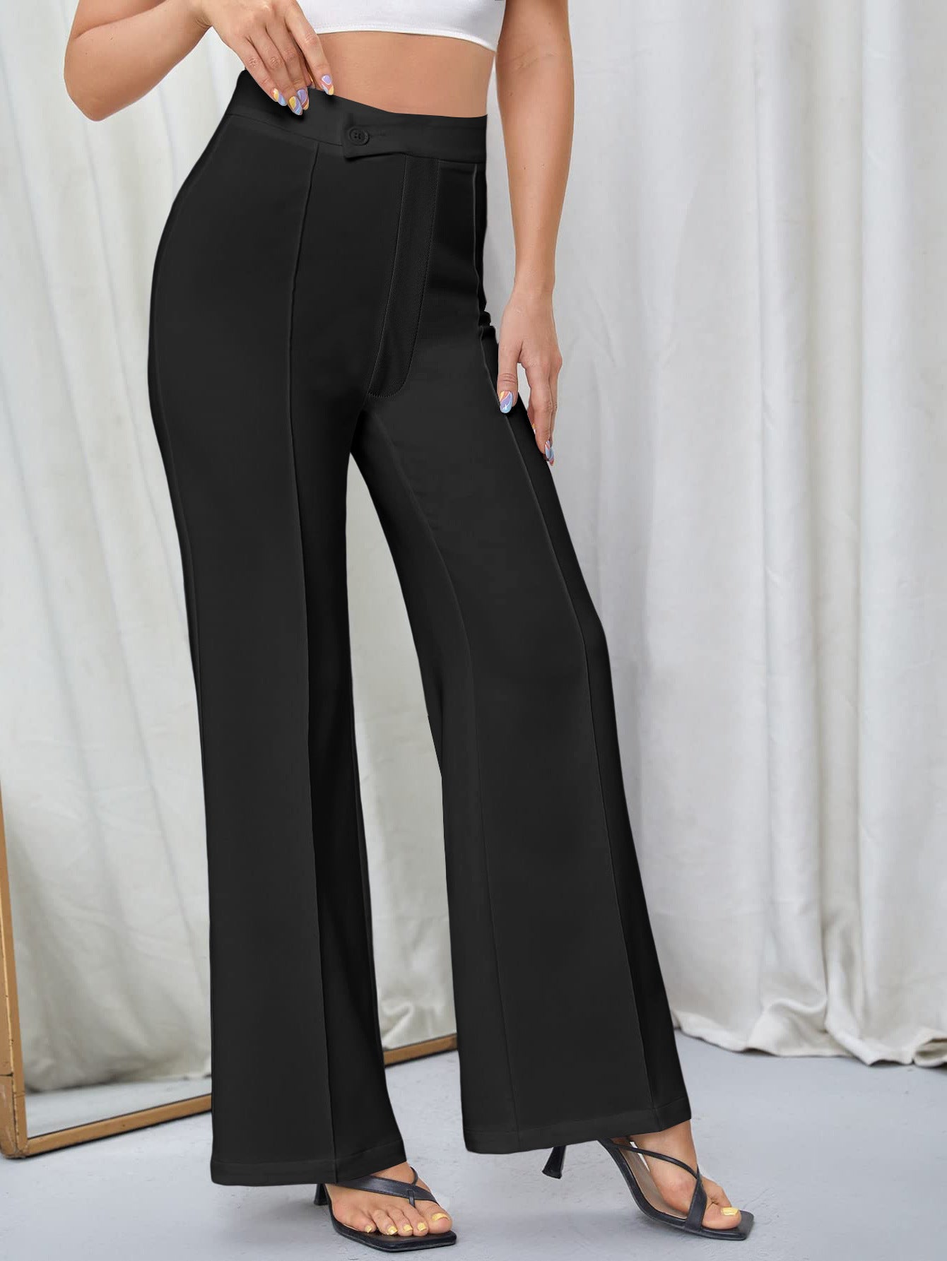 Temperament commuter trousers all-match fashion wide-leg pants