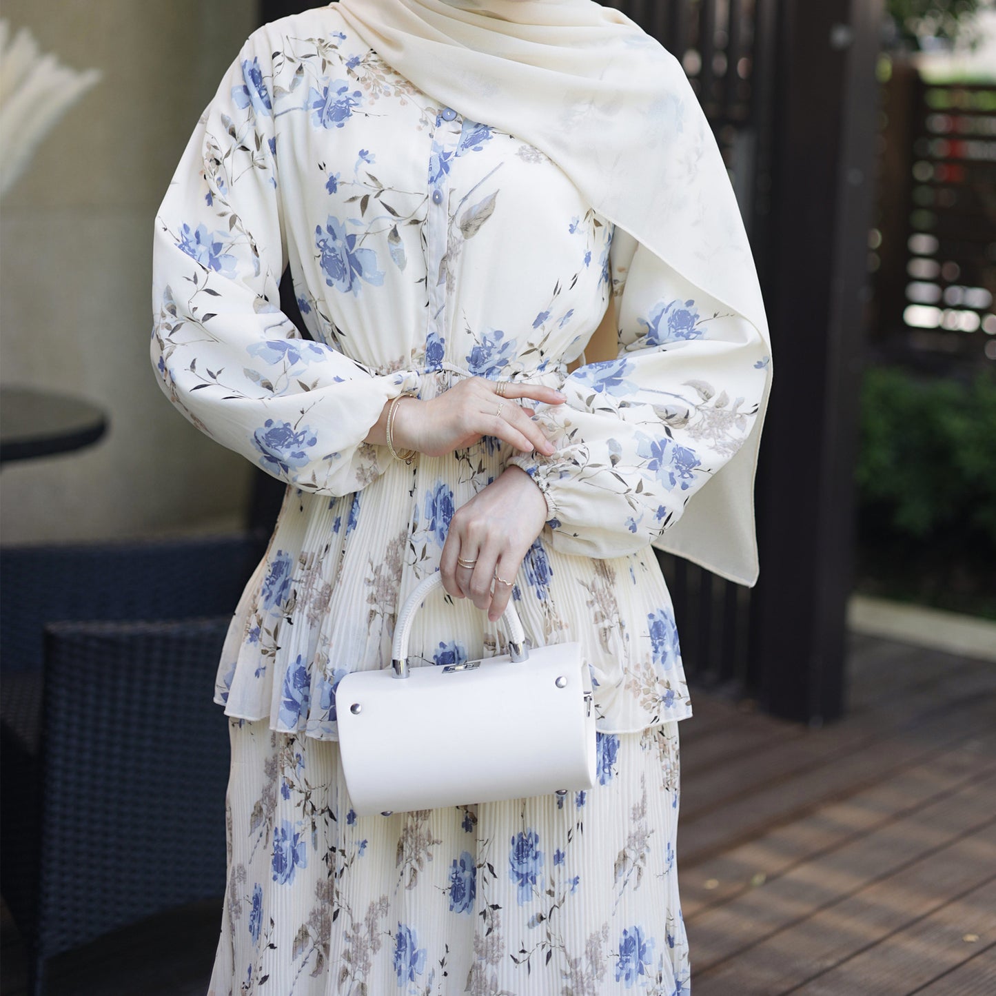 Pure Beauty Printed Dress, Ankle-length Printed Long Skirt