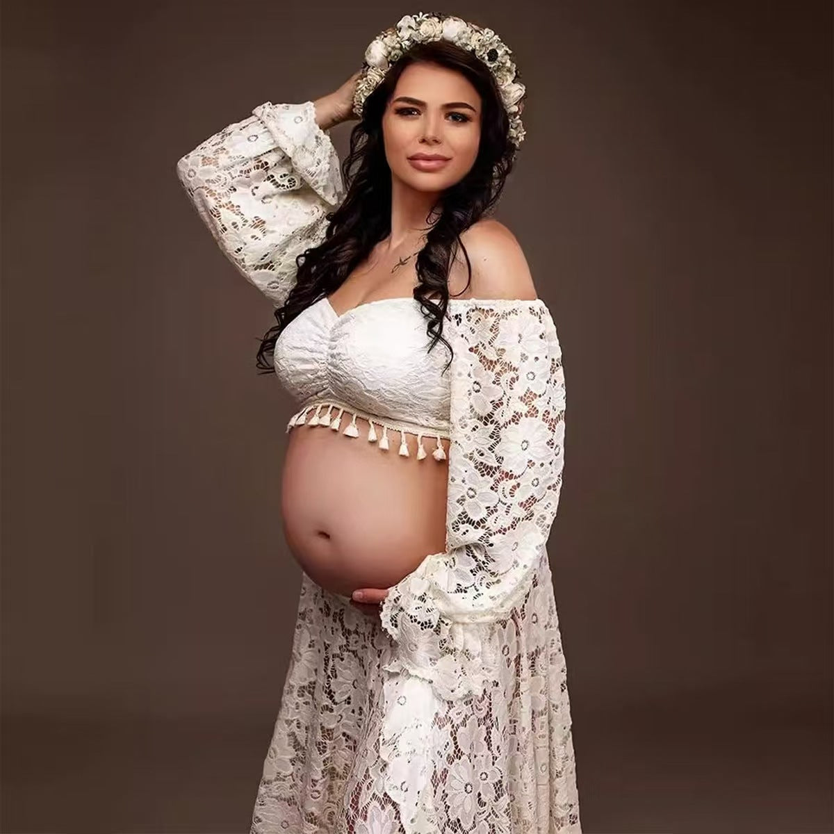 Lace Maternity Photography Skirt