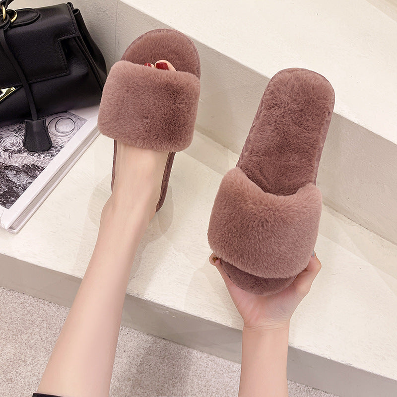 Fashion warm floor cotton slippers women
