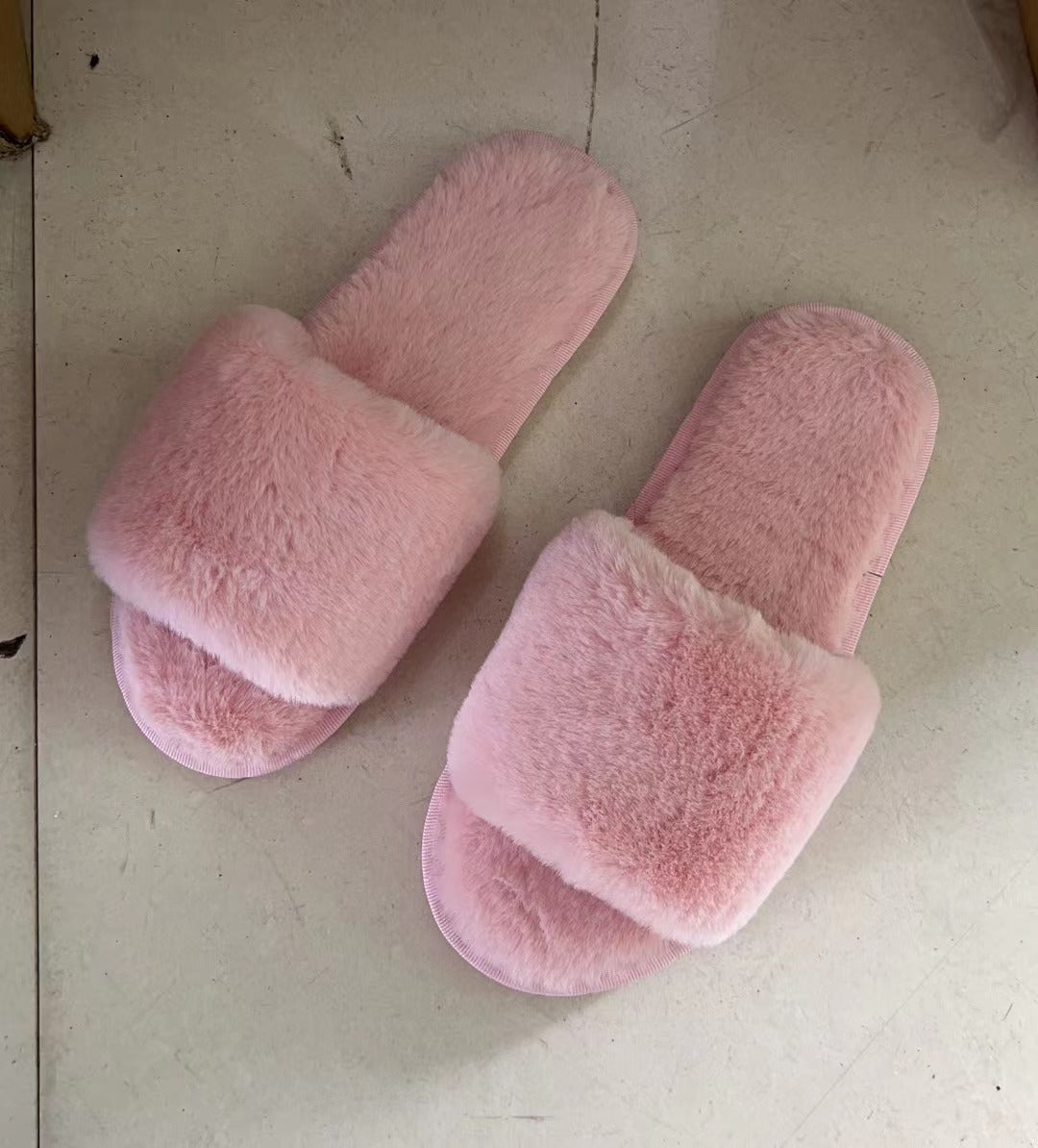 Fashion warm floor cotton slippers women