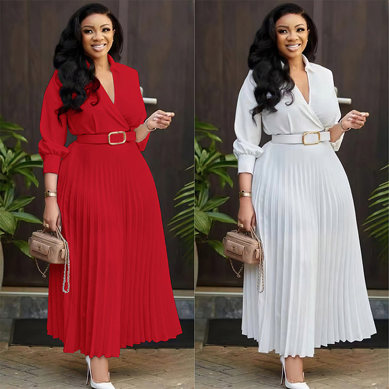 Independent Station Spring Women's Solid Color Plus Size Dress
