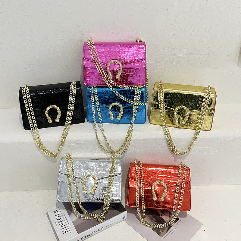 Luxe Retro Chain Shoulder Bag